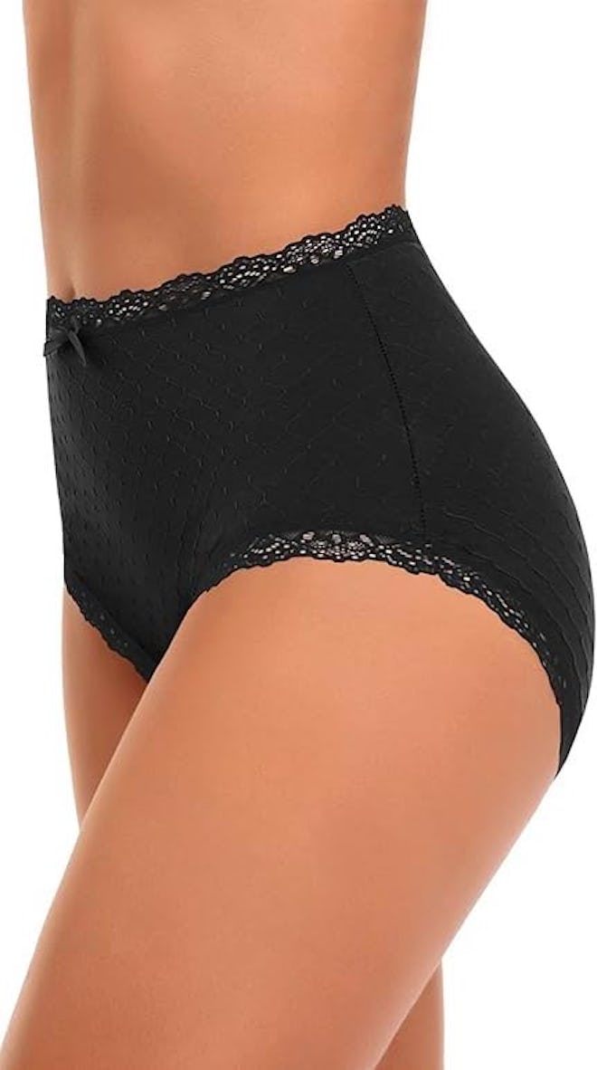 CULAYII High Waisted Cotton Briefs (5-Pack)