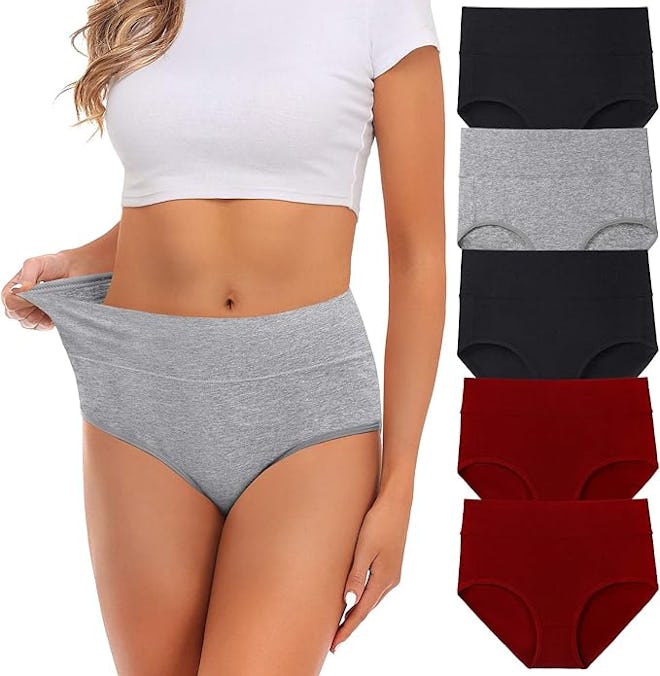 UMMISS Cotton Mid Waist Underwear (5-Pack)