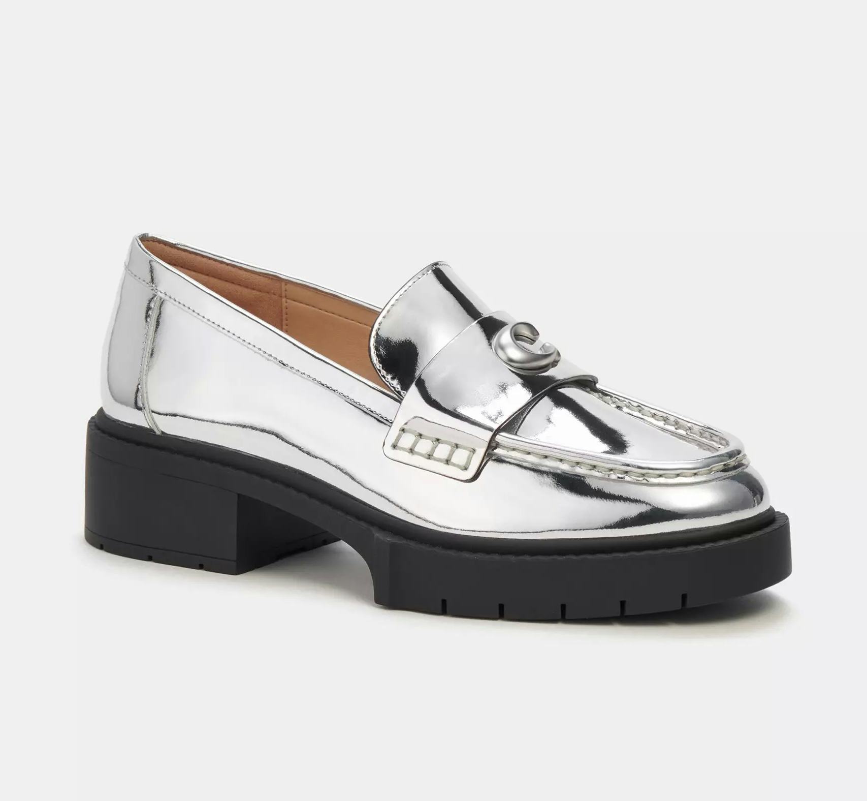 Leah Loafer In Silver Metallic