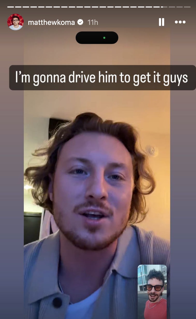 Hilary Duff's husband Matthew Koma shared the DMs he sent to the 'Love Is Blind' Season 6 cast.