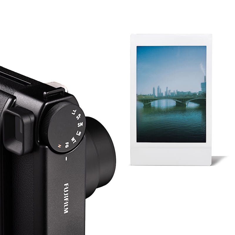 The faded green color effect applied to an Instax Mini instant printed photo shot with the Fujifilm ...