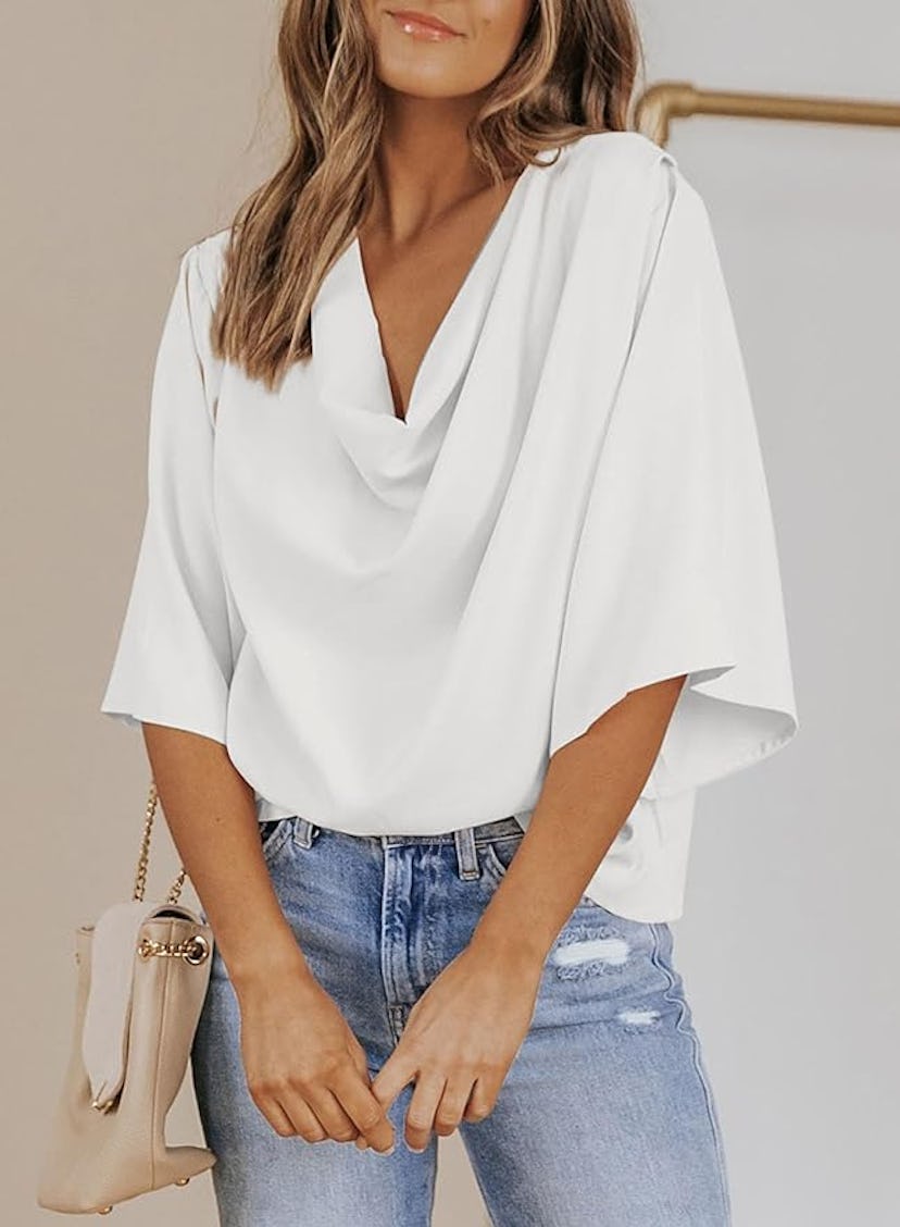 Dokotoo Short Sleeve Chiffon Blouse