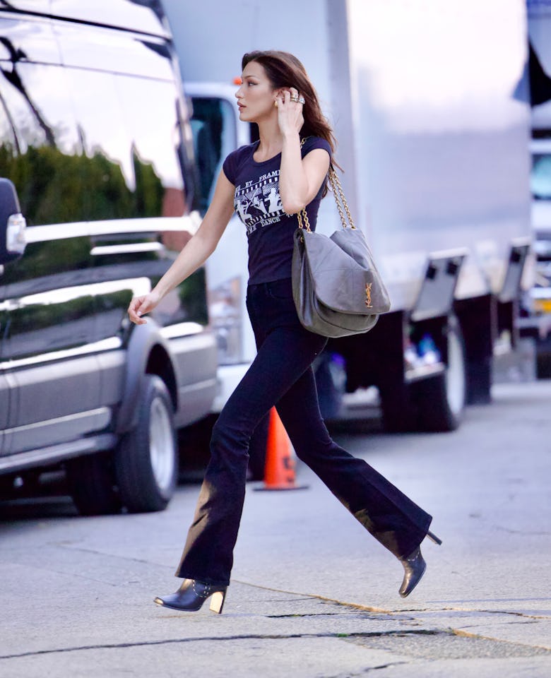 Bella Hadid Is Bringing Back The Messenger Bag and Model Off Duty Style