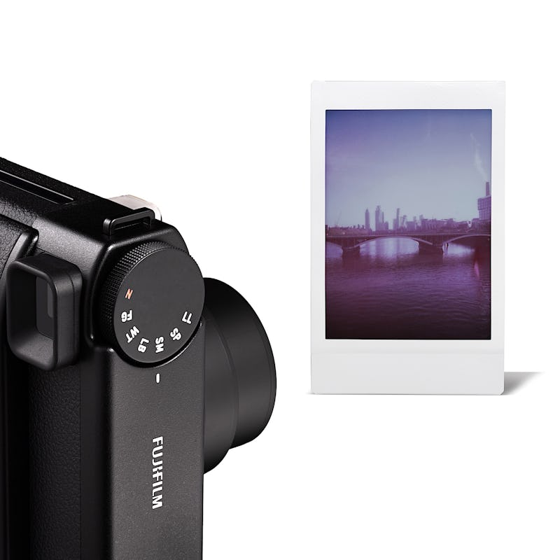The soft magenta color effect applied to an Instax Mini instant printed photo shot with the Fujifilm...