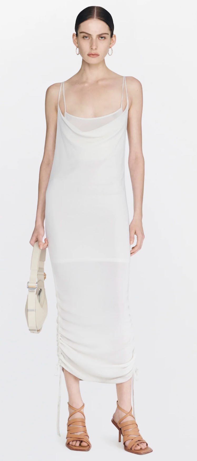 white sheer maxi dress