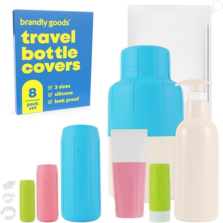 Brandly Goods Multi-Size Silicone Bottle Covers (8-Pack)