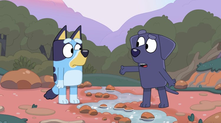 Bluey and Jean-Luc in "Camping."