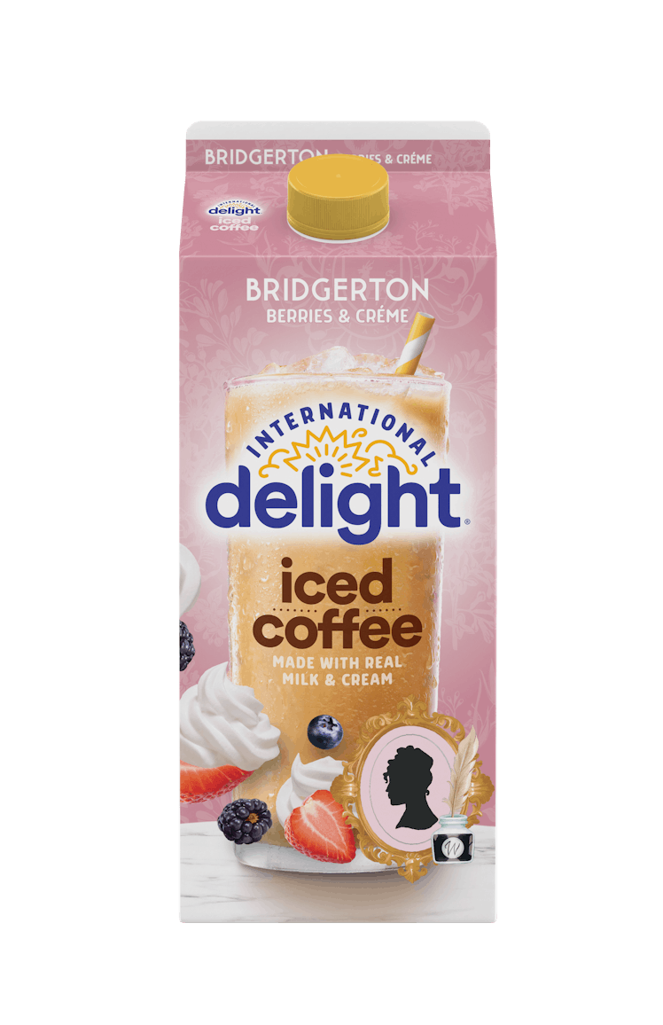 This iced coffee is inspired by 'Bridgerton' and has a Berries & Créme flavor. 