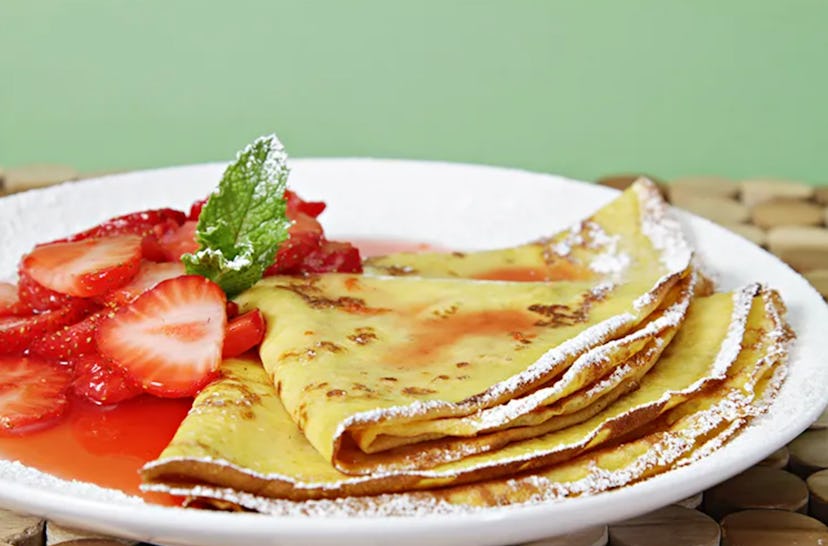 Strawberry compote crepes are one of the tastiest Easter breakfast ideas.
