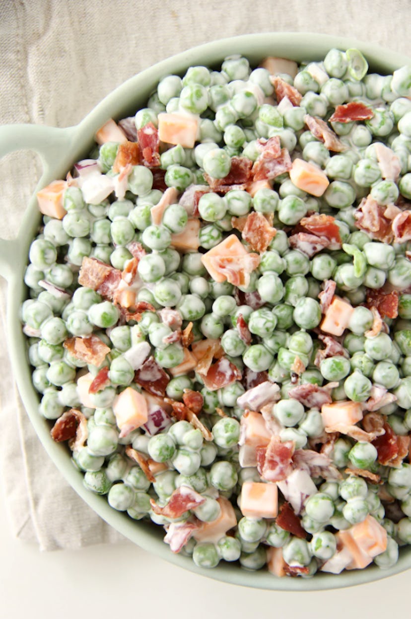 Pea salad is one of the easiest Easter dinner side dishes to make.