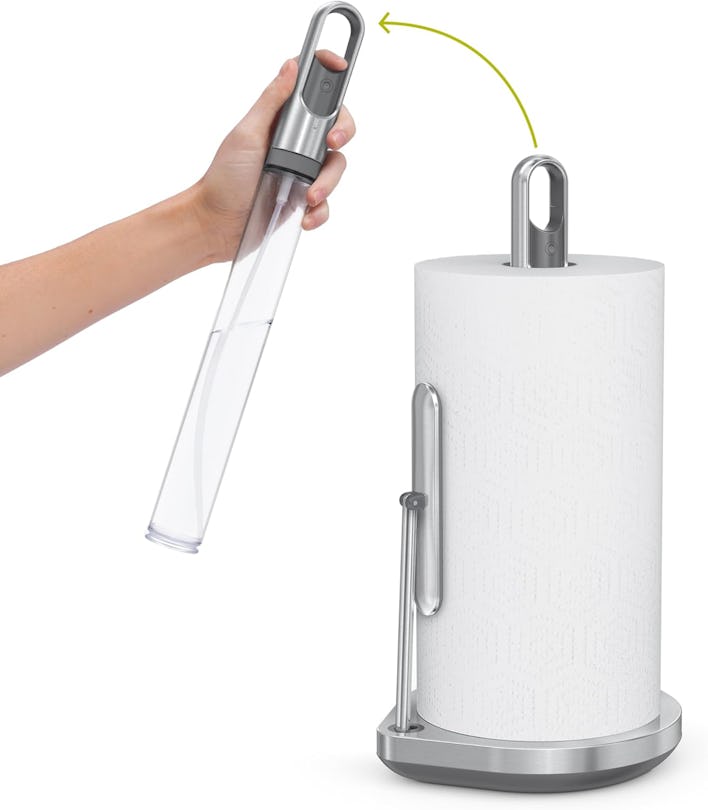 simplehuman Standing Paper Towel Holder with Spray Pump