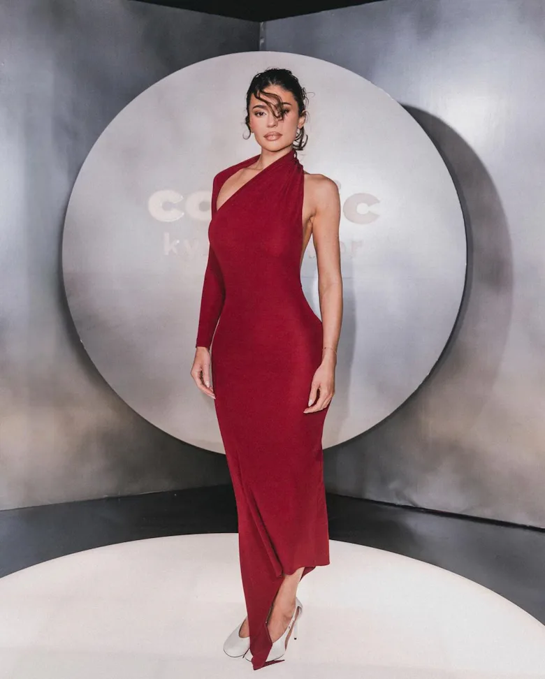 kylie red dress Kylie Jenner Channels Jessica Rabbit in a Plunging Red Gown at the 2026 Oscars