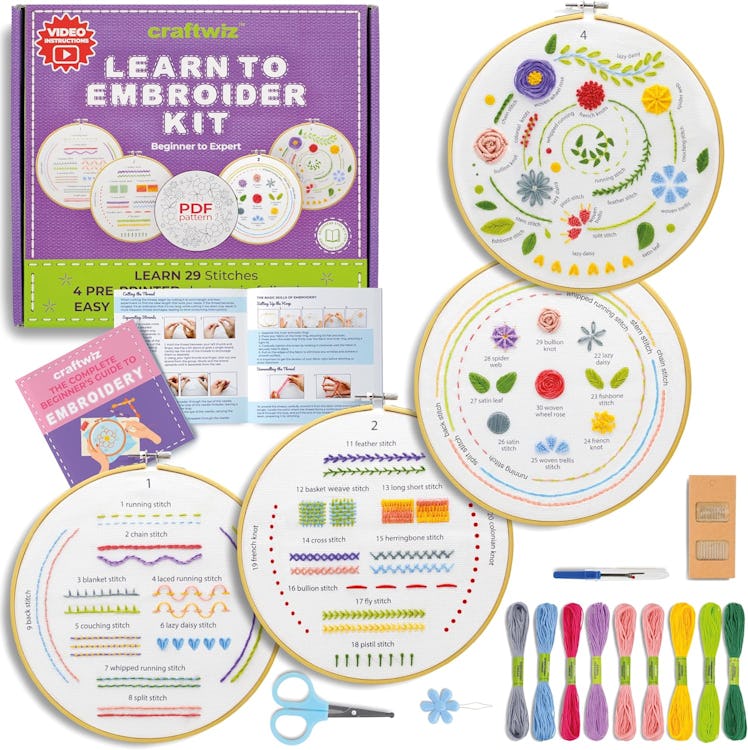 Craftwiz Starter Embroidery Kit (Set Of 4)