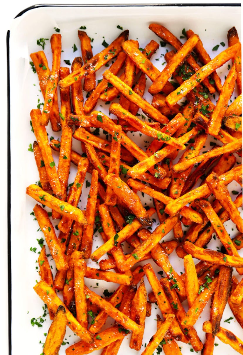 Roasted sweet potato fries are a crowd-pleasing Easter dinner side dish.