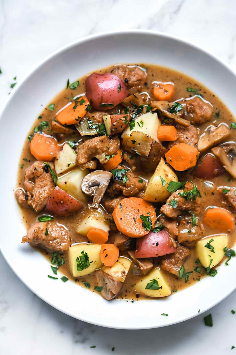irish pork stew with stout and caraway seeds