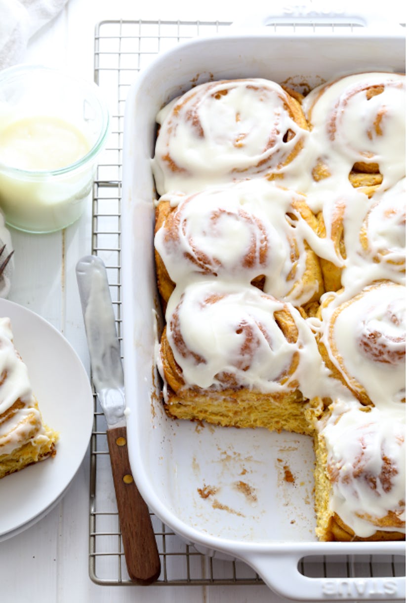 Carrot cake cinnamon rolls are one of the yummiest Easter breakfast ideas.