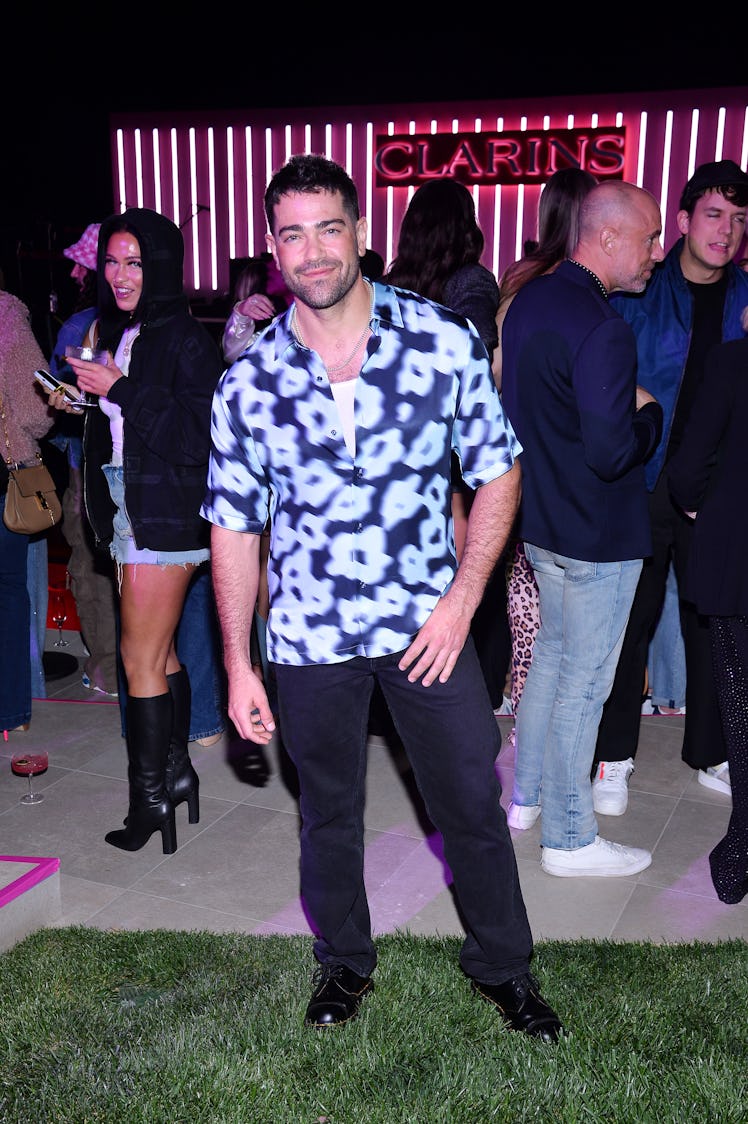 Jesse Metcalfe from 'John Tucker Must Die' was at Clarins' Y2K-themed launch party. 