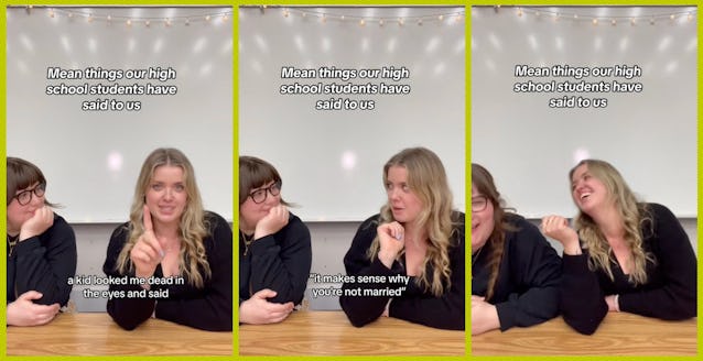 High school teachers share the mean things students have said to them in a now-viral video.