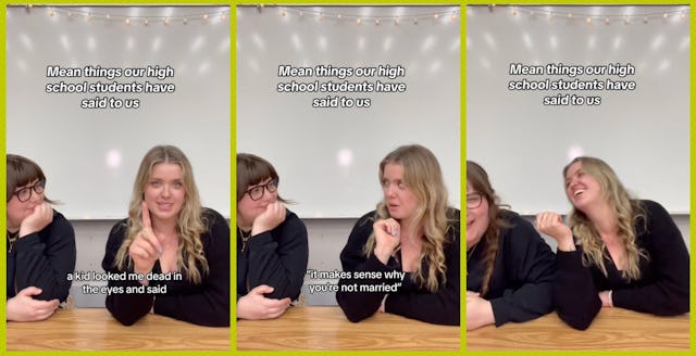 High school teachers share the mean things students have said to them in a now-viral video.
