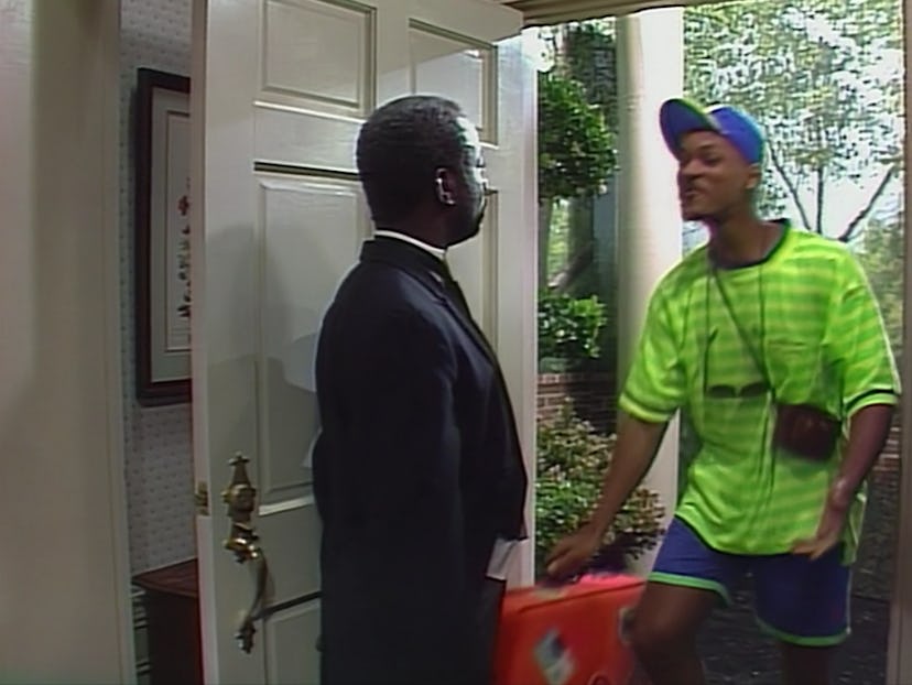 Will walks into his aunt and uncle's house in Bel Air.