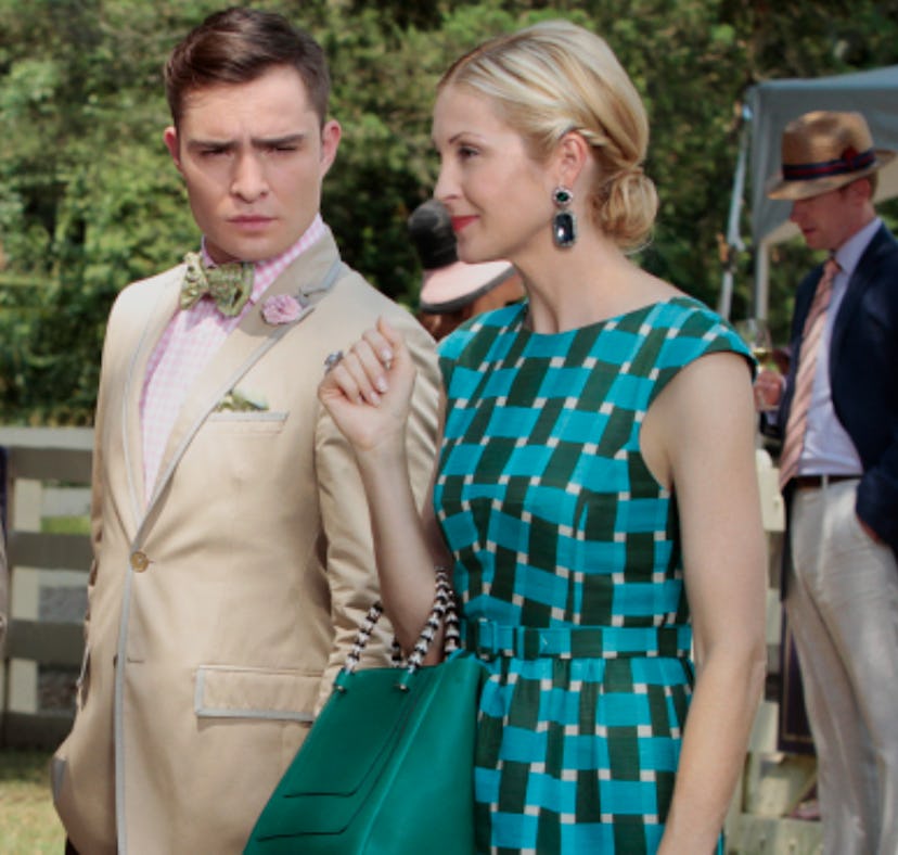 Kelly Rutherford and Ed Westwick in 'Gossip Girl,' playing Lily Van Der Woodsen and Chuck Bass
