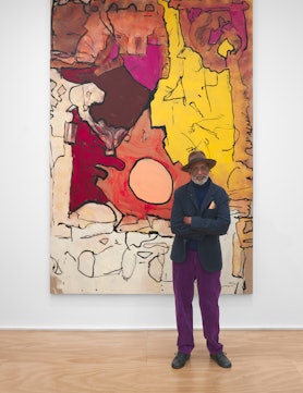 Claude Lawrence in his exhibition ‘Reflections on Porgy & Bess’ at Venus Over Manhattan, 39 Great Jo...