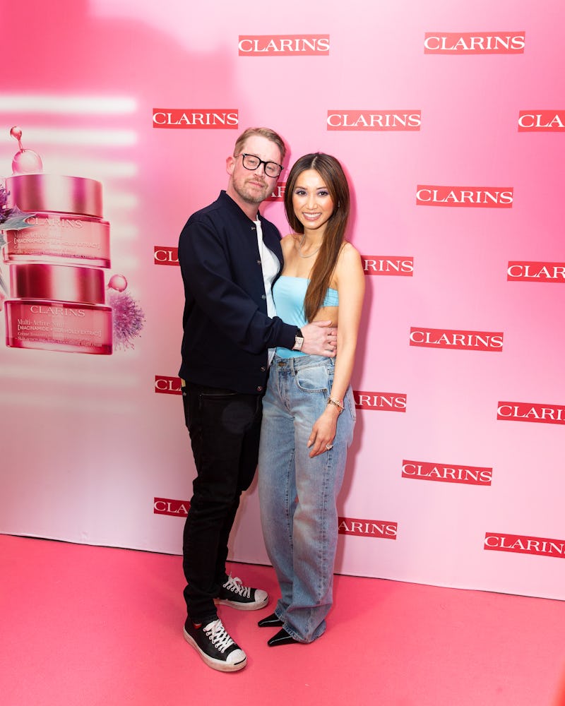Brenda Song and Macaulay Culkin at the Y2K Clarins launch party in Los Angeles. 