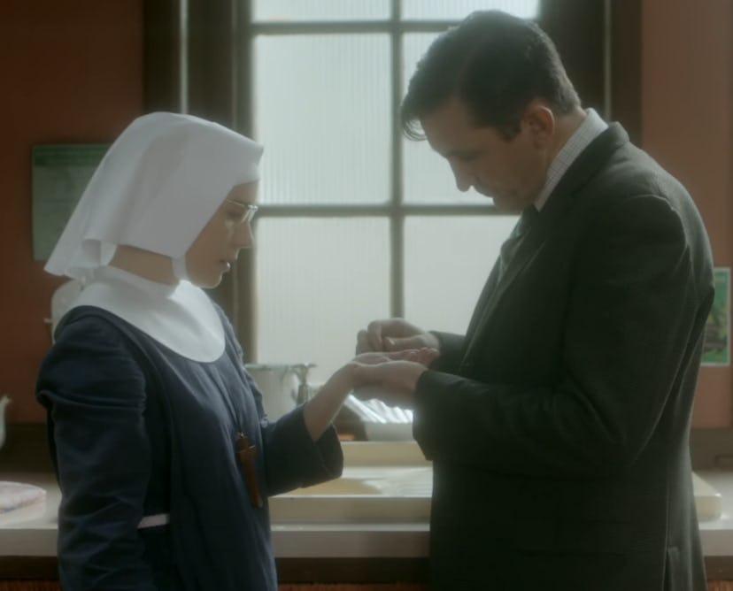Shelagh and Turner on ‘Call the Midwife.’ Screenshot via Netflix