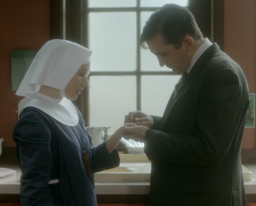 Shelagh and Turner on 'Call the Midwife.' Screenshot via Netflix