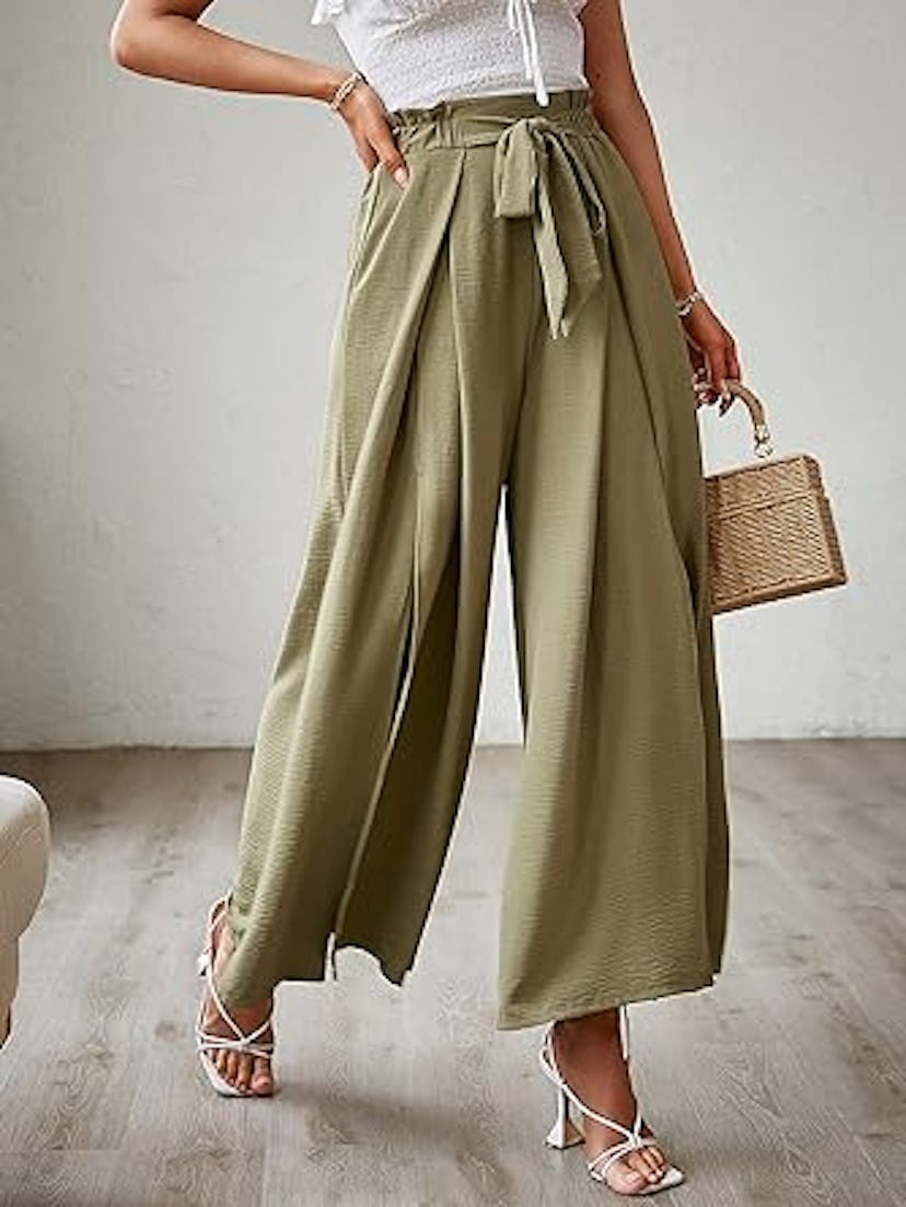 BerryGo Flowy Split-Leg Pants