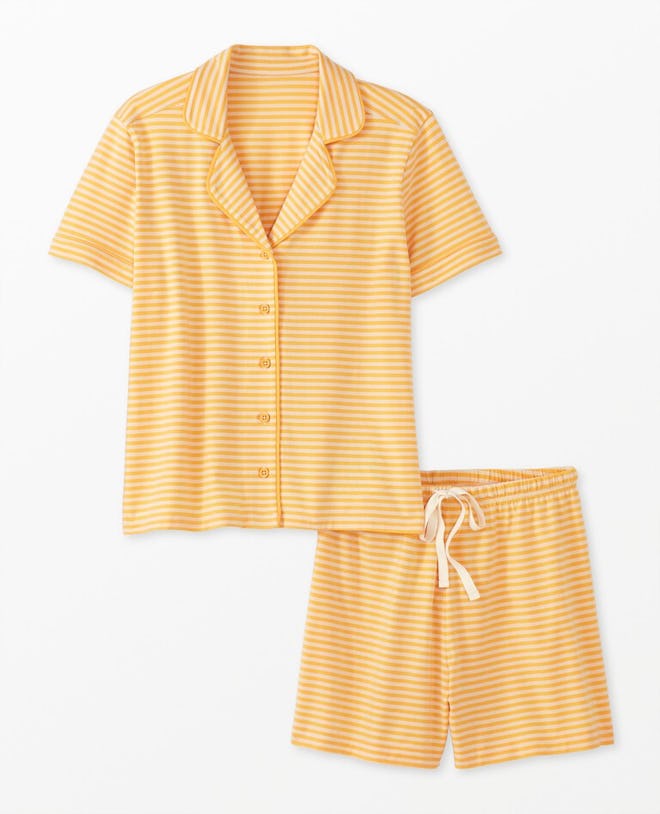 Women's Striped Short Sleeve Pajama Set in HannaSoft