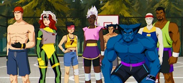 The X-Men make time for a basketball game.
