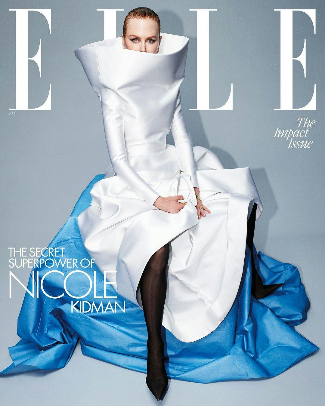 Nicole Kidman graces the April 2024 issue of Elle Magazine.
