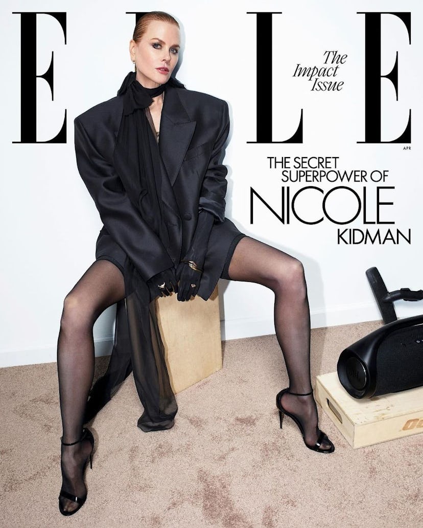 Nicole Kidman graces the April 2024 issue of Elle Magazine. 