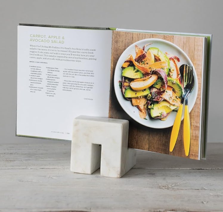 Creative Co-Op Contemporary Marble Cookbook Stand