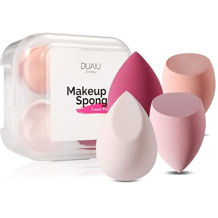 DUAIU Makeup Sponge Set With Storage Box (4-Pack)