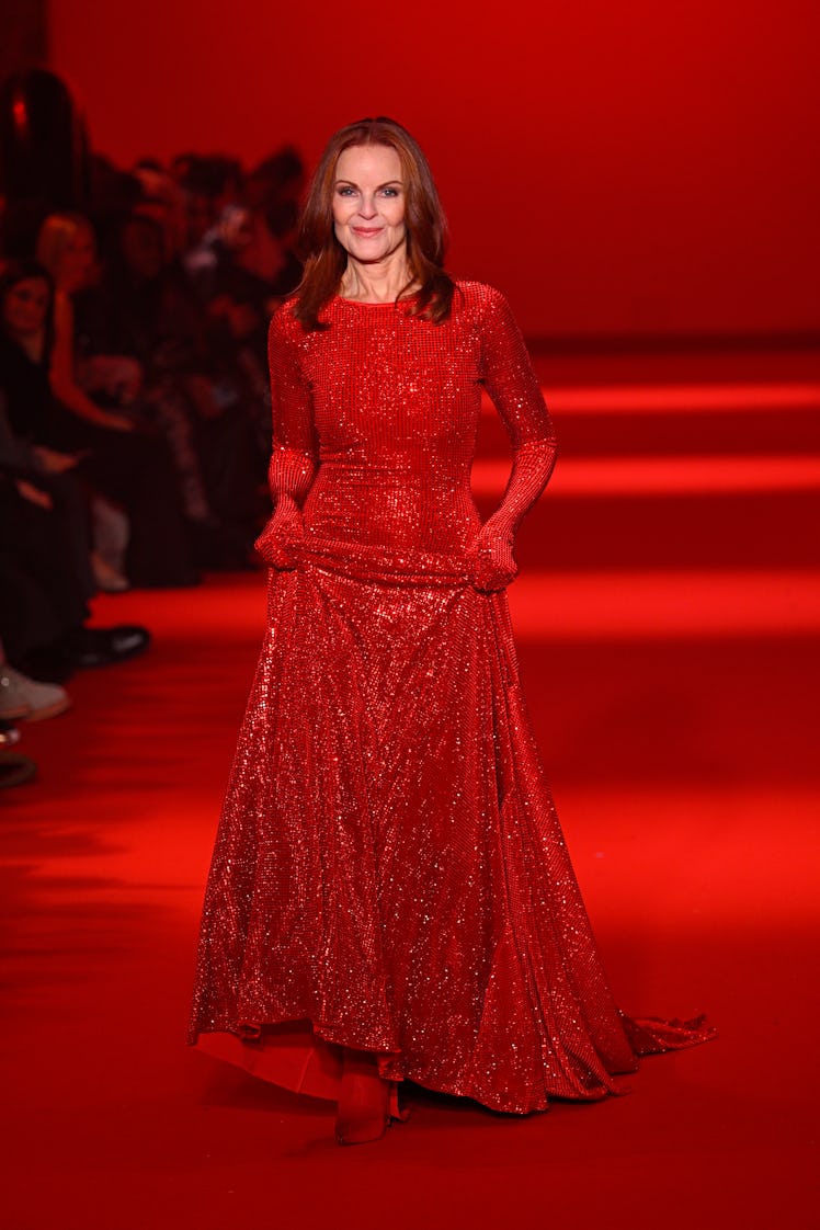 Marcia Cross walks the runway during the Vetements Womenswear Fall/Winter 2024-2025 show as part of ...
