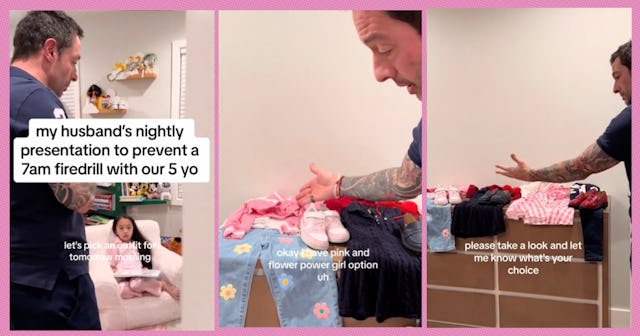 This dad took matters into his own hands after countless chaotic mornings and presented his daughter...