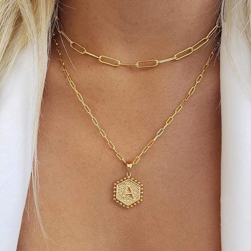 M MOOHAM Dainty Gold Layered Necklace