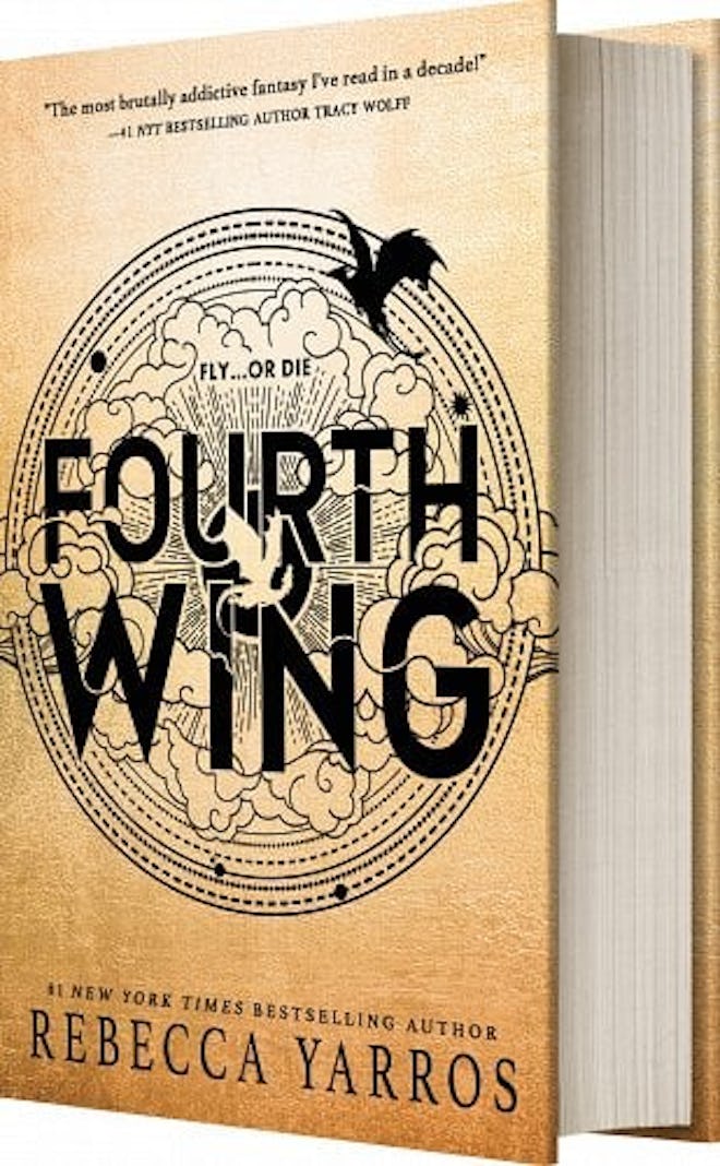 Cover of Fourth Wing by Rebecca Yarros.