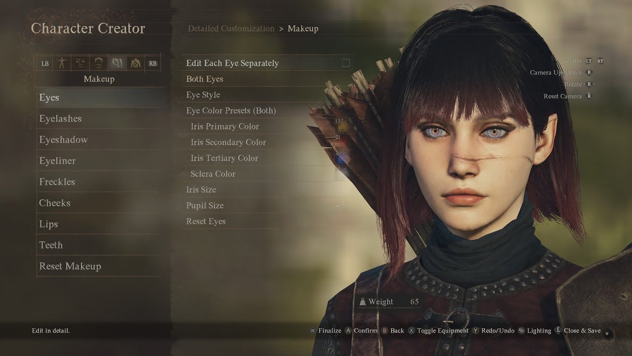 New character creation presets wip