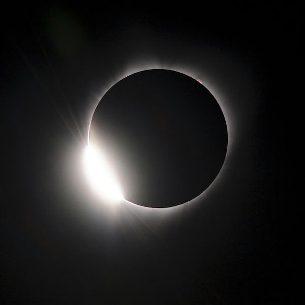  A photograph of the 2017 total solar eclipse, taken at the Oregon State Fair Grounds, Salem, Ore.