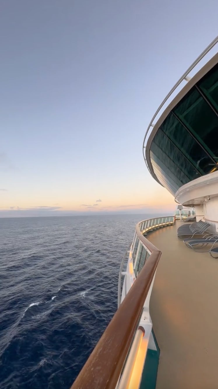 Madison Schwetje shares a day in the life on the Ultimate World Cruise, including seeing the sunrise...