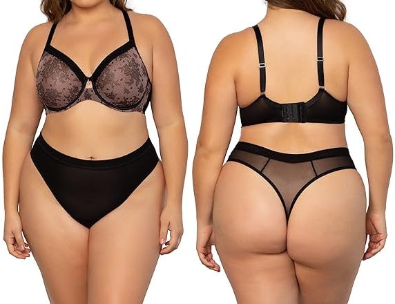 Curvy Couture Sheer Thong