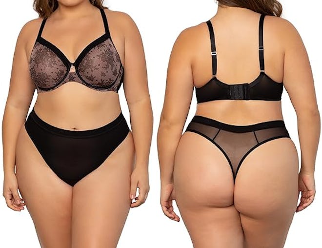 Curvy Couture Sheer Thong    
