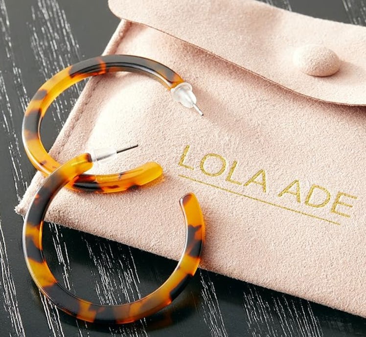 Lola Ade 40mm Madina Resin Hoop Earrings