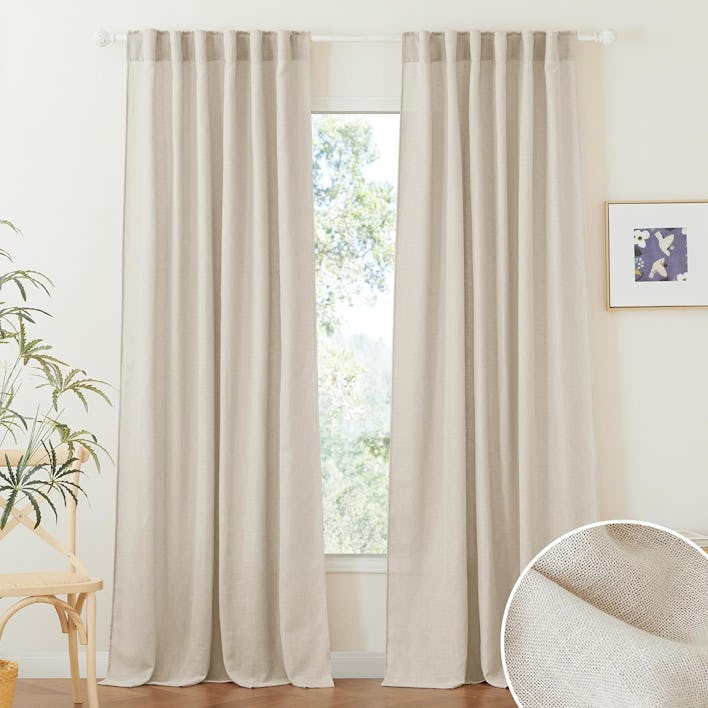 RYB HOME Semi Sheer Long Curtains