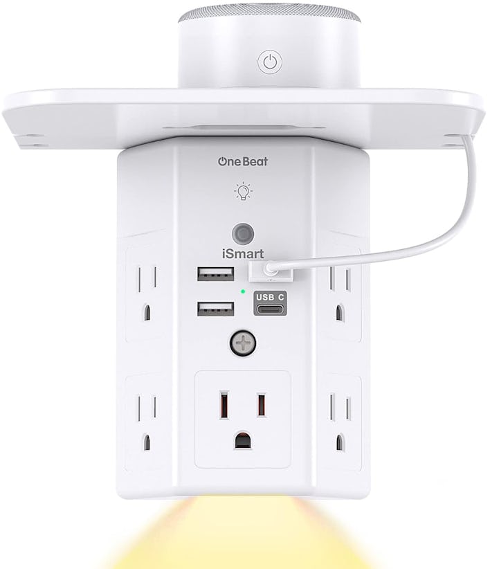 One Beat Multi Plug Outlet With Night Light & Shelf