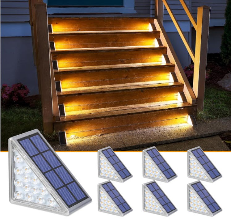 NIORSUN Solar Step Lights for Outside (6-Pack)