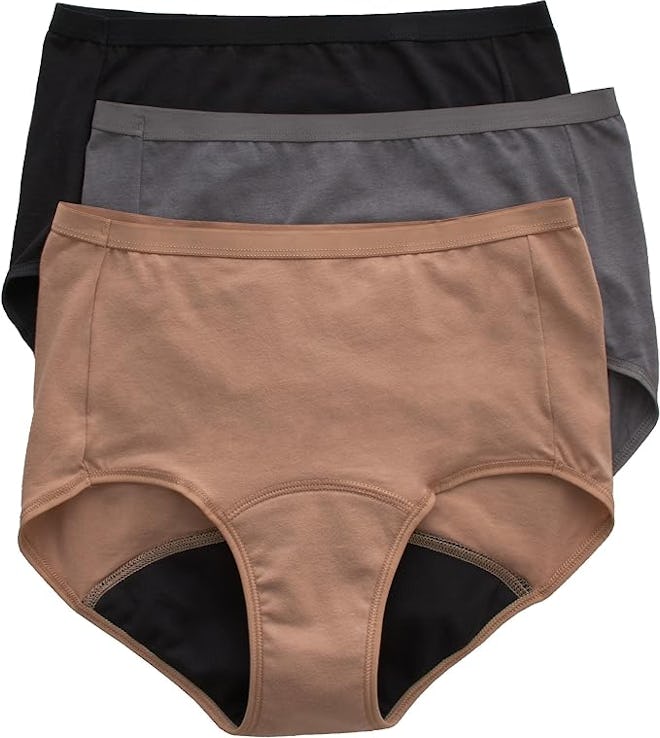 Hanes Moderate Leaks Period Underwear (3-Pack)